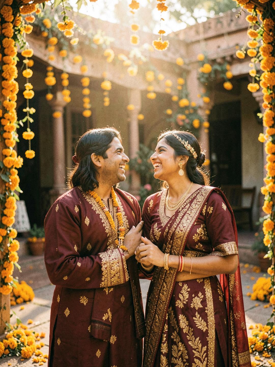 Jyoti and Devik laughing together